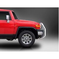 ECB Silver Hammertone Nudge Bar - Series 2 to suit Toyota FJ Cruiser 2010 - 12/16