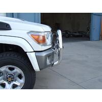 ECB Polished Nudge Bar - Series 2 to suit Toyota LandCruiser 78 Series Troopy 03/07 - 08/09