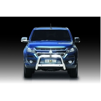 ECB Silver Hammertone Nudge Bar to suit Holden Colorado LS-LT-LTZ 07/16 - 12/20