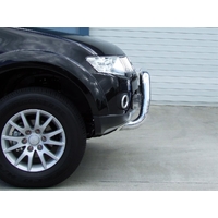 ECB Silver Hammertone Nudge Bar to suit Mitsubishi Challenger PB 01/09 - 06/13