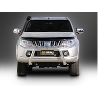 ECB Textura Black Nudge Bar to suit Mitsubishi Triton MQ 01/15 - 10/18