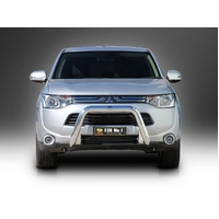 ECB Silver Hammertone Nudge Bar to suit Mitsubishi Outlander ZJ 11/12 - 12/13