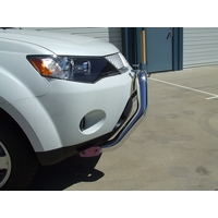 ECB Black Ripple Nudge Bar to suit Mitsubishi Outlander ZG 11/06 - 09/09