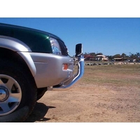 ECB Silver Hammertone Nudge Bar to suit Mitsubishi Triton MK 4WD Diesel 07/01 - 03/03