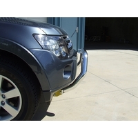 ECB Black Ripple Nudge Bar to suit Mitsubishi Pajero NT 12/08 - 09/11