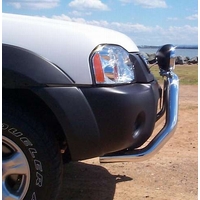 ECB Silver Hammertone Nudge Bar to suit Nissan Navara D22 4WD (Thai) 10/09 - 12/14