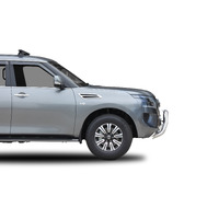 ECB Silver Hammertone Nudge Bar to suit Nissan Patrol Y62 TI 08/19 - Onwards