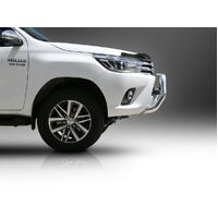 ECB Silver Hammertone Nudge Bar to suit Toyota HiLux Workmate 2WD Narrow Cab 07/15 - 05/18