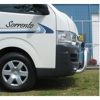 ECB Textura Black Nudge Bar to suit Toyota HiAce LWB 03/05 - 02/14