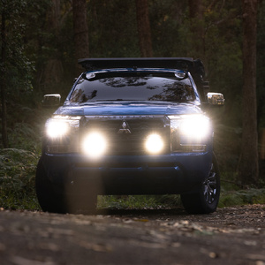 Bushranger Night Hawk Behind Grille Twin 7" Driving Light Kit for Mitsubishi Triton MV 2024 - Onwards