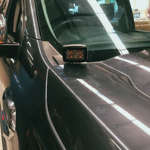 Scrub King Bonnet Hinge Ditch Light Bracket to suit Ford Ranger / Everest 2012 - 2021 (Stainless Steel)