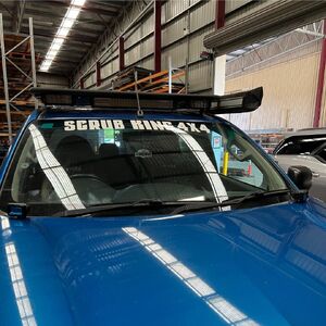 Scrub King Bonnet Hinge Ditch Light Bracket to suit Mitsubishi Triton MR 2019 - 2023 (Stainless Steel)