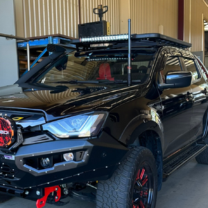 Scrub King Bonnet Hinge UHF Antenna Bracket to suit Isuzu D-Max 2021 - 2025 (Stainless Steel)