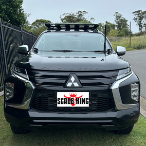 Scrub King Bonnet Hinge UHF Antenna Bracket to suit Mitsubishi Pajero Sport 2022 - 2024 (Stainless Steel)