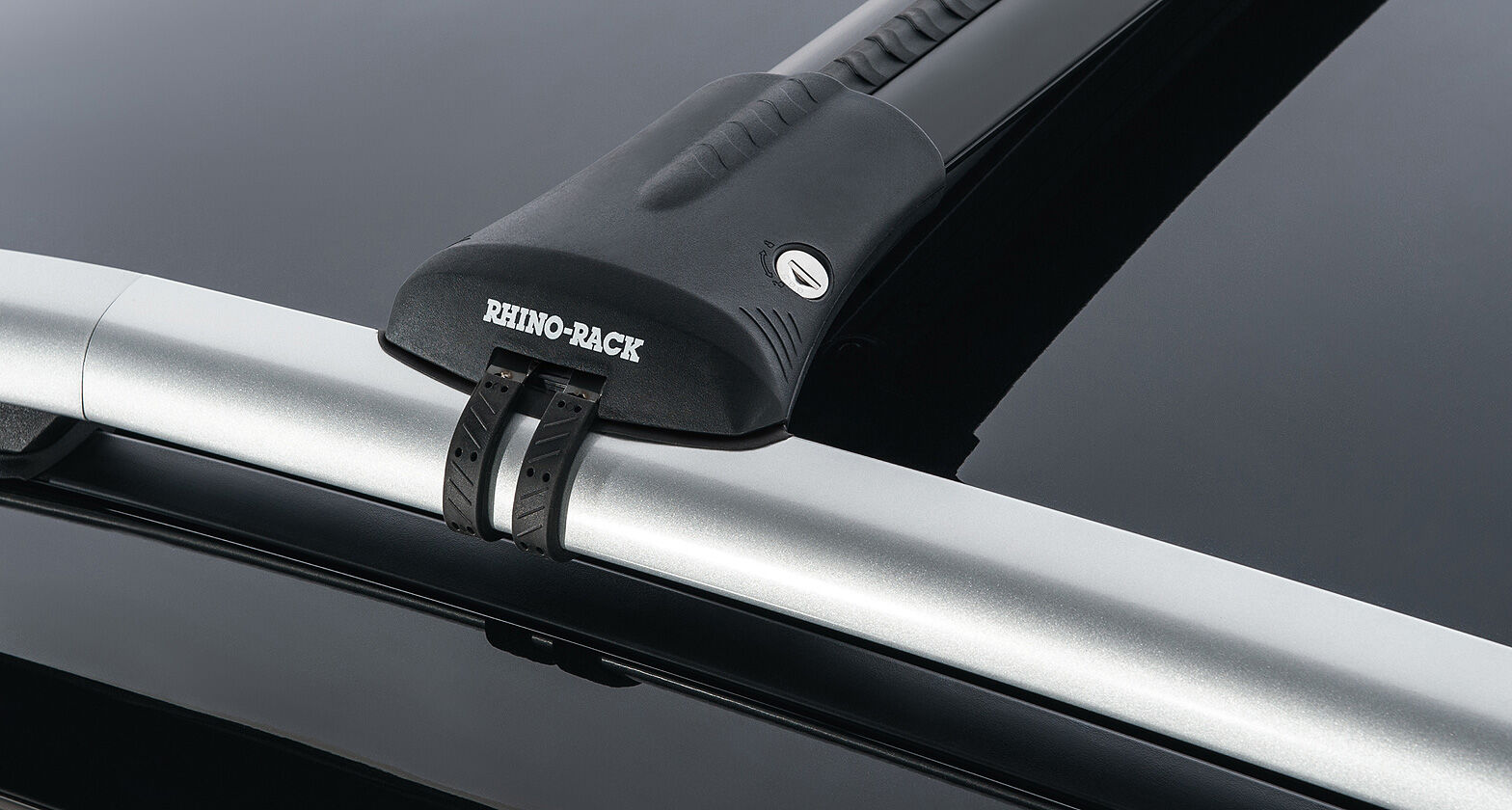 Rhino Vortex StealthBar Black 2 Bar Roof Rack for FORD Ranger Wildtrak PX/PX2/PX3 4dr Ute Double
