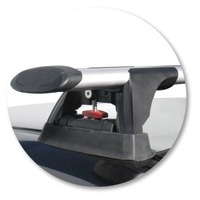 Prorack Silver 2 Bar Aero Through Bar kit to suit Subaru Impreza 4dr Sedan (2008 - 2012)