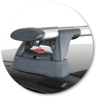 Prorack Silver 2 Bar Aero Through Bar kit to suit Peugeot 207 3dr Hatch (2007 - 2012)