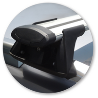 Prorack Black 2 Bar Aero Through Bar kit to suit Audi A4/S4/RS4 Allroad 5dr Wagon (2009 - 2015)