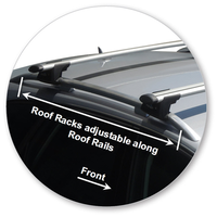 Yakima Silver 2 Bar Roof Rack - Audi A4/S4/RS4 Allroad 5dr Wagon 1/09 - 1/15 (S16Y &amp; K328)