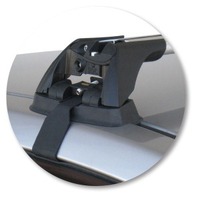 Prorack Silver 2 Bar Aero Flush Bar kit to suit Nissan Tiida 4dr Sedan (2004 - 2012)