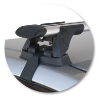 Prorack Silver 2 Bar Aero Through Bar kit to suit Nissan Tiida 4dr Sedan (2004 - 2012)