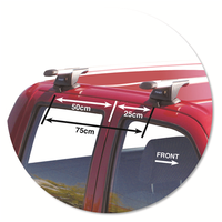 Yakima Black 2 Bar Roof Rack - Toyota HiLux Double Cab 4dr Ute 1/88 - 9/97 (S16Y &amp; K054)