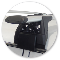 Prorack Silver 2 Bar Aero Through Bar kit to suit Toyota Land Cruiser 80 Series 5dr SUV (1990 - 1998)