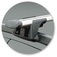 Prorack Black 2 Bar Aero Through Bar kit to suit Renault Clio Sports Tourer 5dr Wagon (2007 - Current)