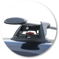 Prorack Black 2 Bar Aero Through Bar kit to suit Mitsubishi Pajero LWB NM/NP 5dr SUV (5/2000 - 10/2006)