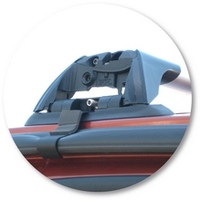 Prorack Silver 2 Bar Aero Flush Bar kit to suit Ford Courier Double Cab 4dr Ute (2/1999 - 10/2006)