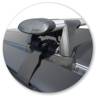 Prorack Silver 2 Bar Aero Through Bar kit to suit Toyota HiLux Double Cab 4dr Ute (2012 - 9/2015)