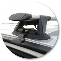 Prorack Black 2 Bar Aero Through Bar kit to suit Nissan Navara D22 Double Cab 4dr Ute (2/1997 - 2015)