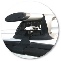 Prorack Silver 2 Bar Aero Through Bar kit to suit Ford Ranger Crew Cab 4dr Ute (11/2006 - 2011)