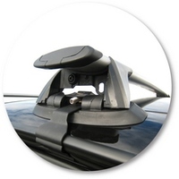 Prorack Black 2 Bar Aero Through Bar kit to suit Holden Crewman 4dr Ute (10/2003 - 2007)