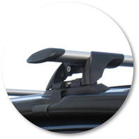 Prorack Silver 2 Bar Aero Through Bar kit to suit Mazda BT-50 Dual Cab 4dr Ute (11/2006 - 10/2011)