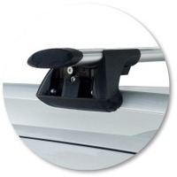 Prorack Black 2 Bar Aero Through Bar kit to suit Volvo XC70 5dr Wagon (3/2004 - 2007)