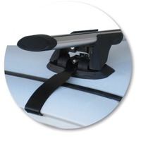 Prorack Black 2 Bar Aero Through Bar kit to suit Mitsubishi Triton Double Cab 4dr Ute (11/1996 - 6/2006)