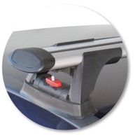 Prorack Silver 2 Bar Aero Through Bar kit to suit Opel Calibra 2dr Coupe (1989 - 1997)