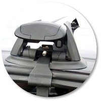 Prorack Black 2 Bar Aero Through Bar kit to suit Isuzu D-Max Double Cab 4dr Ute (2009 - 2012)