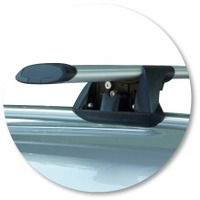 Prorack Silver 2 Bar Aero Through Bar kit to suit Volkswagen Touareg 5dr SUV (2007 - 2010)