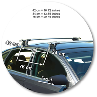 Yakima Black 2 Bar Roof Rack - Audi A6/S6/RS6  4dr Sedan 1/05 - 9/11 (S16Y &amp; K496)