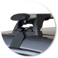 Prorack Silver 2 Bar Aero Through Bar kit to suit Hyundai ix35 5dr SUV (2010 - 2015)