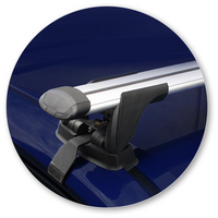 Prorack Silver 2 Bar Aero Through Bar kit to suit Toyota Aurion 4dr Sedan (2012 - 6/2018)