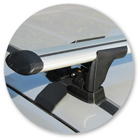 Prorack Black 2 Bar Aero Through Bar kit to suit Foton Tunland Double Cab 4dr Ute (2012 - Current)