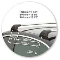 Yakima Black 2 Bar Roof Rack - BMW 3 Series E92 2dr Coupe 1/06 - 1/14 (S6Y &amp; K439)