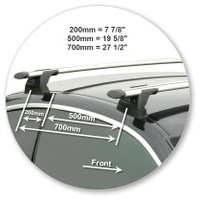 Yakima Black 2 Bar Roof Rack - BMW 3 Series E92 2dr Coupe 1/06 - 1/14 (S16Y &amp; K439)