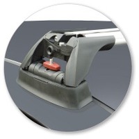 Prorack Silver 2 Bar Aero Flush Bar kit to suit Fiat Panda 5dr Hatch (2003 - 2011)