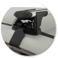 Prorack Silver 2 Bar Aero Through Bar kit to suit Kia Sportage 5dr SUV (2010 - 2015)