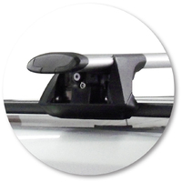 Prorack Silver 2 Bar Aero Through Bar kit to suit Chrysler Grand Voyager 5dr MPV (2008 - Current)