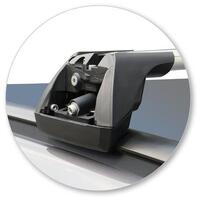 Prorack Silver 2 Bar Aero Flush Bar kit to suit Hyundai Santa Fe 5dr SUV (2012 - 2018)